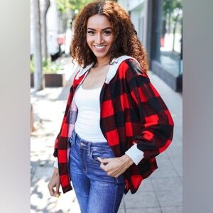 Red and Black Plaid Jacket